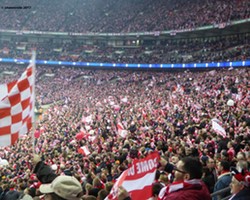 <h4>The Saints End</h4>It contrasted with the JPT Final in 2010 when the whole end was a mass of red and white